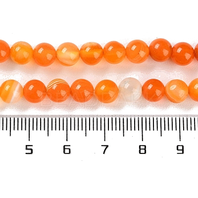 Natural Striped Agate/Banded Agate Beads Strands G-Z060-A01-A03-1