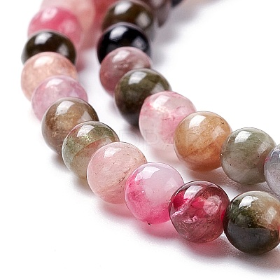 Natural Multicolor Tourmaline Beads Strands G-G446-4mm-03-1