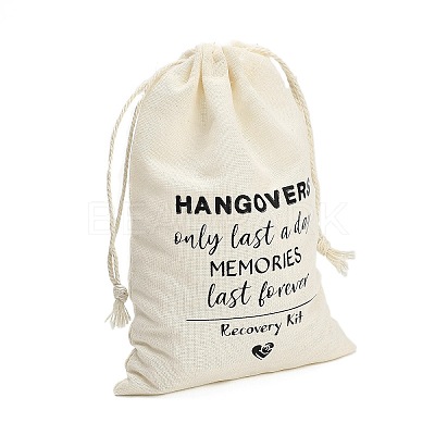 Cloth Hangover Kit Party Favor Drawstring Bags ABAG-A012-05A-03-1
