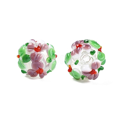 Handmade Two-Tone Lampwork Beads LAMP-T022-01A-12-1