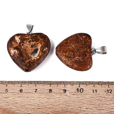 Natural Tree Bark Agate Pendants G-Q606-11B-1