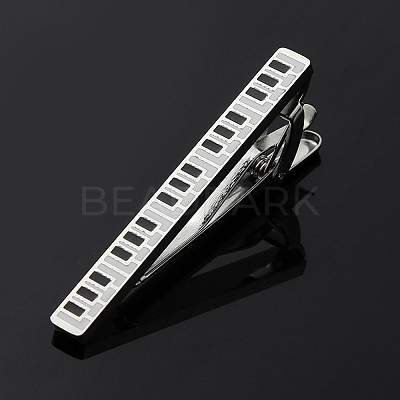 Piano Keys Stainless Steel Tie Clips PW-WG66970-02-1