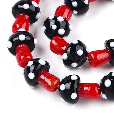 Handmade Lampwork Beads Strands X-LAMP-N024-09A-1