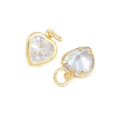 Brass Glass Charms KK-A269-51G-1