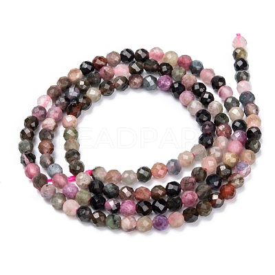 Natural Multicolor Tourmaline Beads Strands G-K185-14B-1