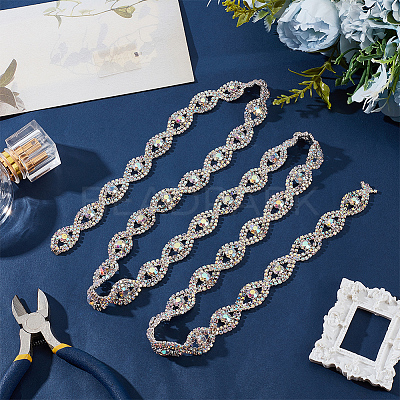 1 Yard Iron Rhinestone Cup Chains DIY-BC0016-30-1