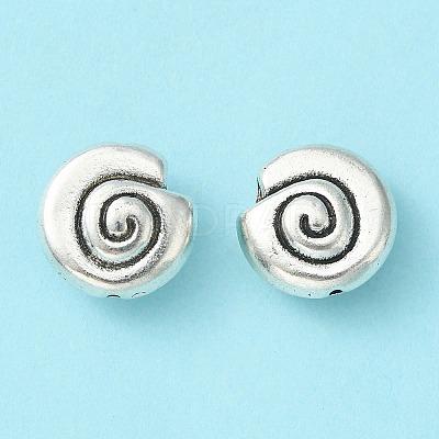 Tibetan Style Alloy Snail Shell Beads X-TIBEB-5570-AS-LF-1