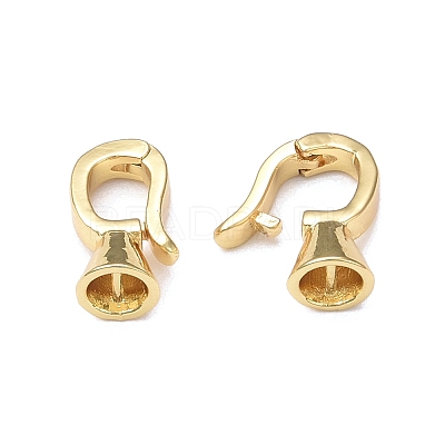 Rack Plating Brass Fold Over Clasps KK-E080-05G-1