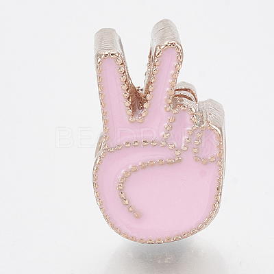 Alloy Enamel ASL European Beads MPDL-Q209-052RG-01-1