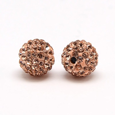 Polymer Clay Rhinestone Beads RB-A053-8mm-25-1