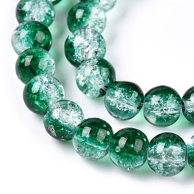 Baking Paint Crackle Glass Bead Strands CCG-S001-6mm-19-1