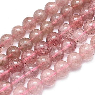 Natura Strawberry Quartz Beads Strands G-D0001-10-10mm-1