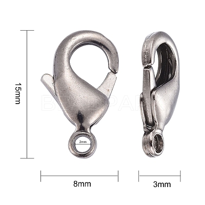 Brass Lobster Claw Clasps X-KK-903-B-NF-1