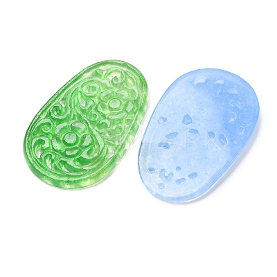 Dyed Natural Quartz Carved Pendants GG-CBA0022-11-1