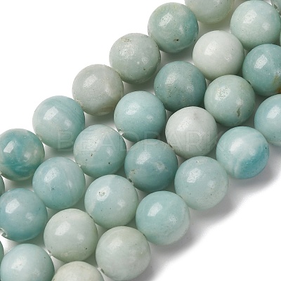 Round Natural Amazonite Bead Strands G-I183-02-12mm-1