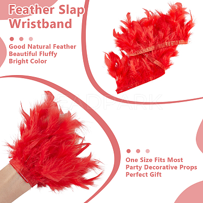 Feather Bracelets Wrist Band AJEW-WH0591-443B-1