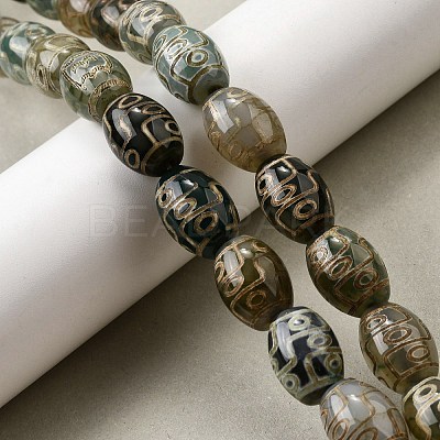 Tibetan Style dZi Beads Strands G-S389-A03-1