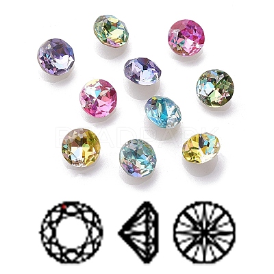 K9 Glass Rhinestone Cabochons GLAA-D001-04-1