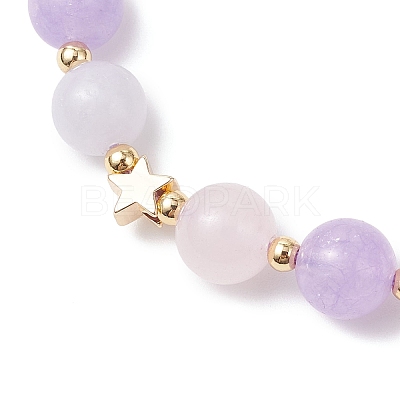 Natural Aquamarine & Rose Quartz & Amethyst Beads Braided Bead Bracelets for Women BJEW-JB12529-02-1
