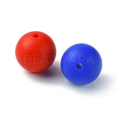30Pcs 3 Colors Silicone Beads Round Rubber Bead 15MM Loose Spacer Beads for DIY Supplies Jewelry Keychain Making SIL-FS0001-01B-1