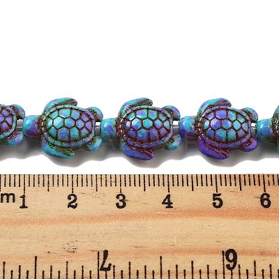 Synthetic Turquoise Dyed Beads Strands X-G-P507-05M-1