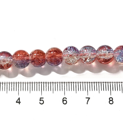 Crackle Glass Beads Strands X-CCG-C002-8mm-11-1