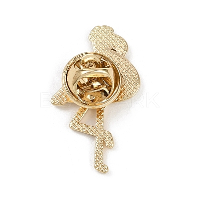 Flamingo Shape Enamel Pins JEWB-F039-06-1