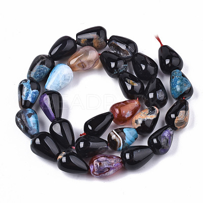 Natural Fire Crackle Agate Beads Strands X-G-S359-248-1