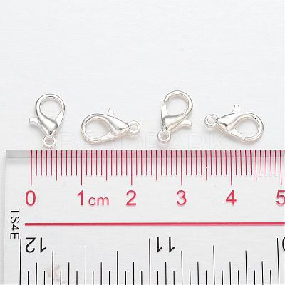 Silver Color Plated Alloy Lobster Claw Clasps X-E102-S-1