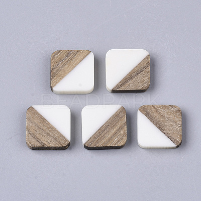 Resin & Walnut Wood Cabochons RESI-S358-A-90G-1