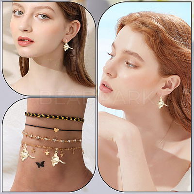 12Pcs Manta Ray Brass Pendants KK-BBC0019-77-1
