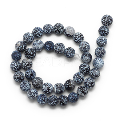 Natural Weathered Agate Bead Strands X-G-S237-8mm-05-1