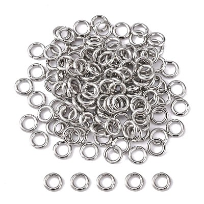 Tarnish Resistant 304 Stainless Steel Open Jump Rings STAS-Q186-02-5x1mm-1