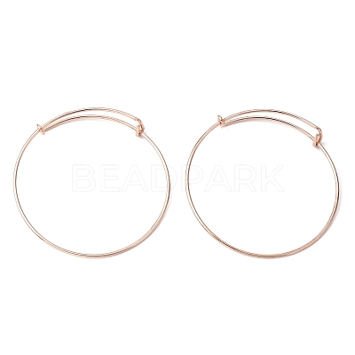 Adjustable Iron Expandable Bangle Making LS-BJEW-R038-RG-1