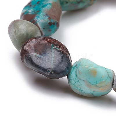 Natural Chrysocolla Stretch Beaded Bracelets BJEW-K213-C08-1