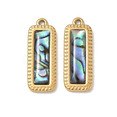 Natural Paua Shell Pendants SA-CBA11D7-21B-G-1