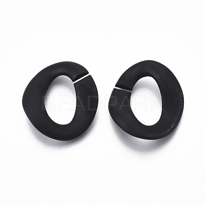 Spray Painted CCB Plastic Linking Rings CCB-R104-05B-01-1