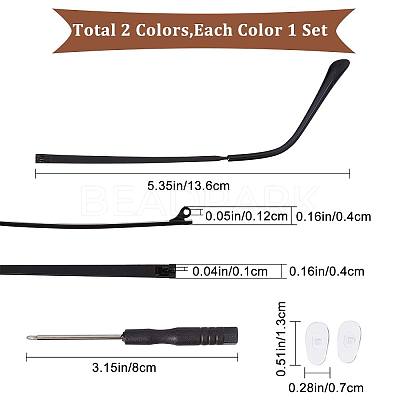 4Pcs 2 Colors Alloy Eyeglasses Arm FIND-GF0004-29-1
