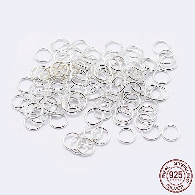 925 Sterling Silver Saw Cut Open Jump Rings STER-F036-02S-0.7x6mm-1