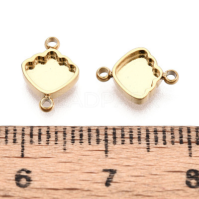 304 Stainless Steel Connector Cabochon Settings STAS-N115-31G-1
