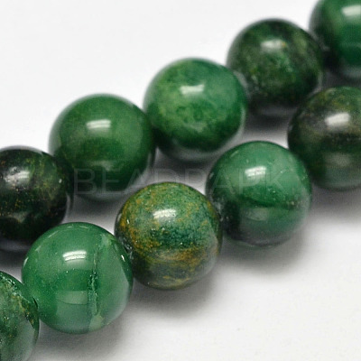  Natural African Jade Beads Strands G-K091-4mm-1