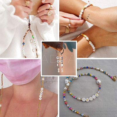 500Pcs 5 Style Plating Acrylic Beads PACR-BY0001-01-1