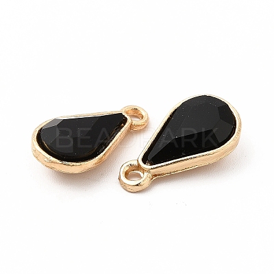 Faceted Glass Rhinestone Pendants FIND-G049-01G-07-1