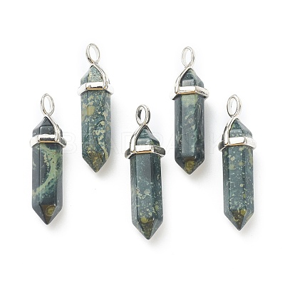 Natural Kambaba Jasper Pointed Pendants G-M378-01P-A23-1