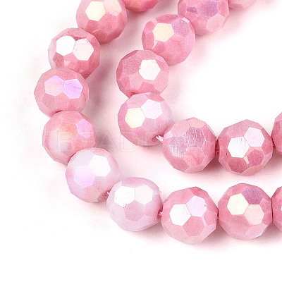 Anti-Tarnish Electroplate Glass Beads Strands EGLA-T021-10mm-15-03-1