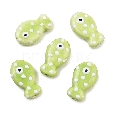 Handmade Porcelain Beads X-PORC-B009-03K-1