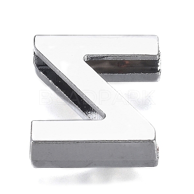 Alloy Letter Slide Charms RB-F034-01Z-P-RS-1