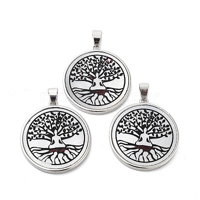 Natural White Shell Pendants SHEL-G017-01P-04-1