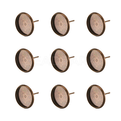 Brass Ear Studs Settings X-IFIN-Q005-AB-1