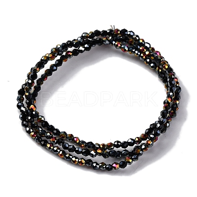 Electroplate Glass Beads Strands EGLA-H107-01A-HP01-1